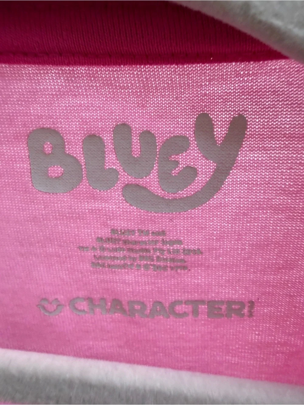 Bluey Girls 5 Bluey & Bingo Pink Striped Long-Sleeve Kids Pajama Top Shirt